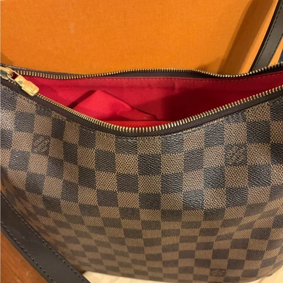 LV Bloomsbury PM Damier Ebene Brown Leather Crossbody/Shoulder Bag - Picture 10 of 17